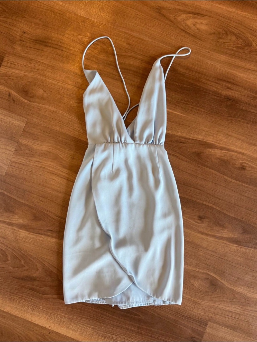 by the way. Powder Blue Spaghetti Strap Mini Dress